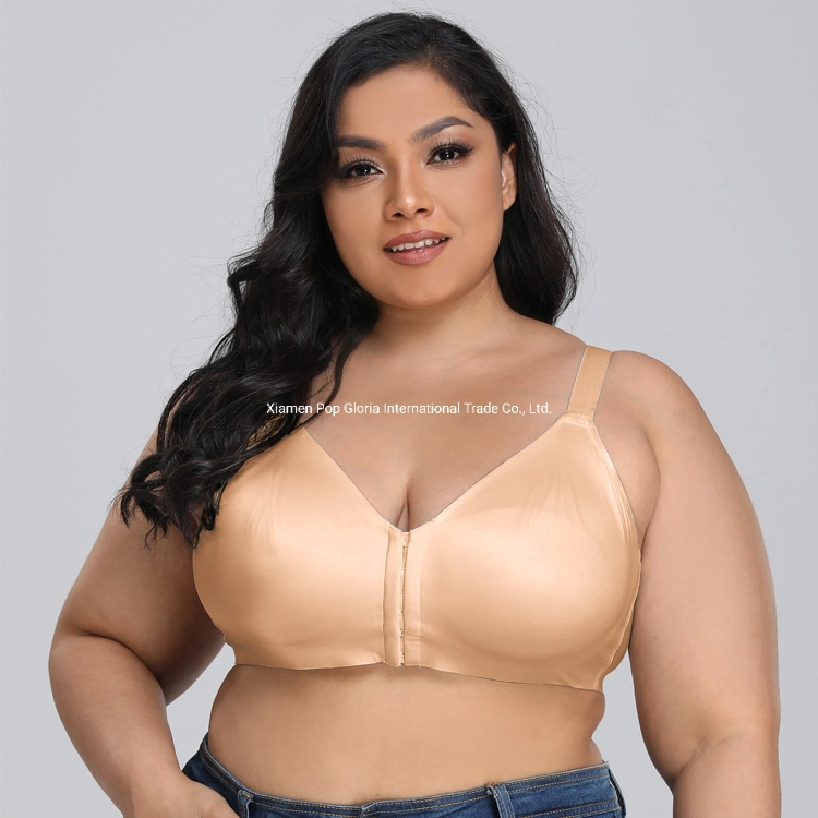 Intiflower 419b High Quantity Women&prime; S Front Closure Plus Size 85f-38ddd Leisure Bra - Full Coverage Europe Big Size Comfort Bra