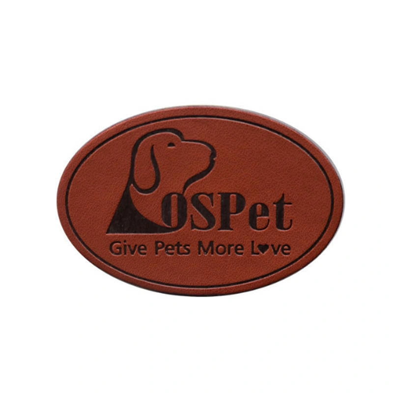 PU Leather Patches Factory Price Custom UV Printing Logo Apparel Labels for Caps