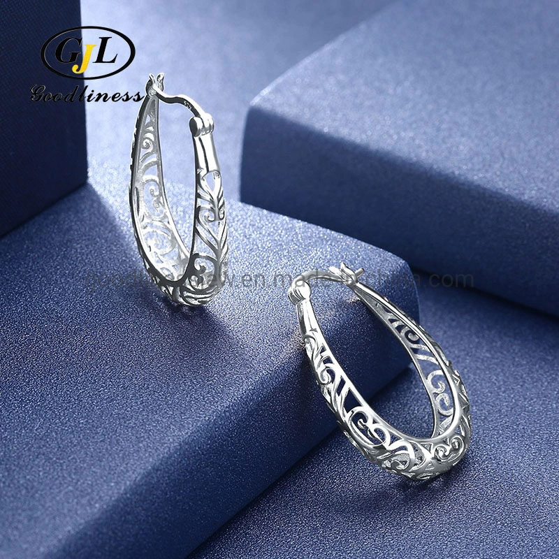 Wholesale/Supplier Mother&prime; S Day Fashion Jewelry Earrings 316L Charm Stylish Pierced Hoop Earrings