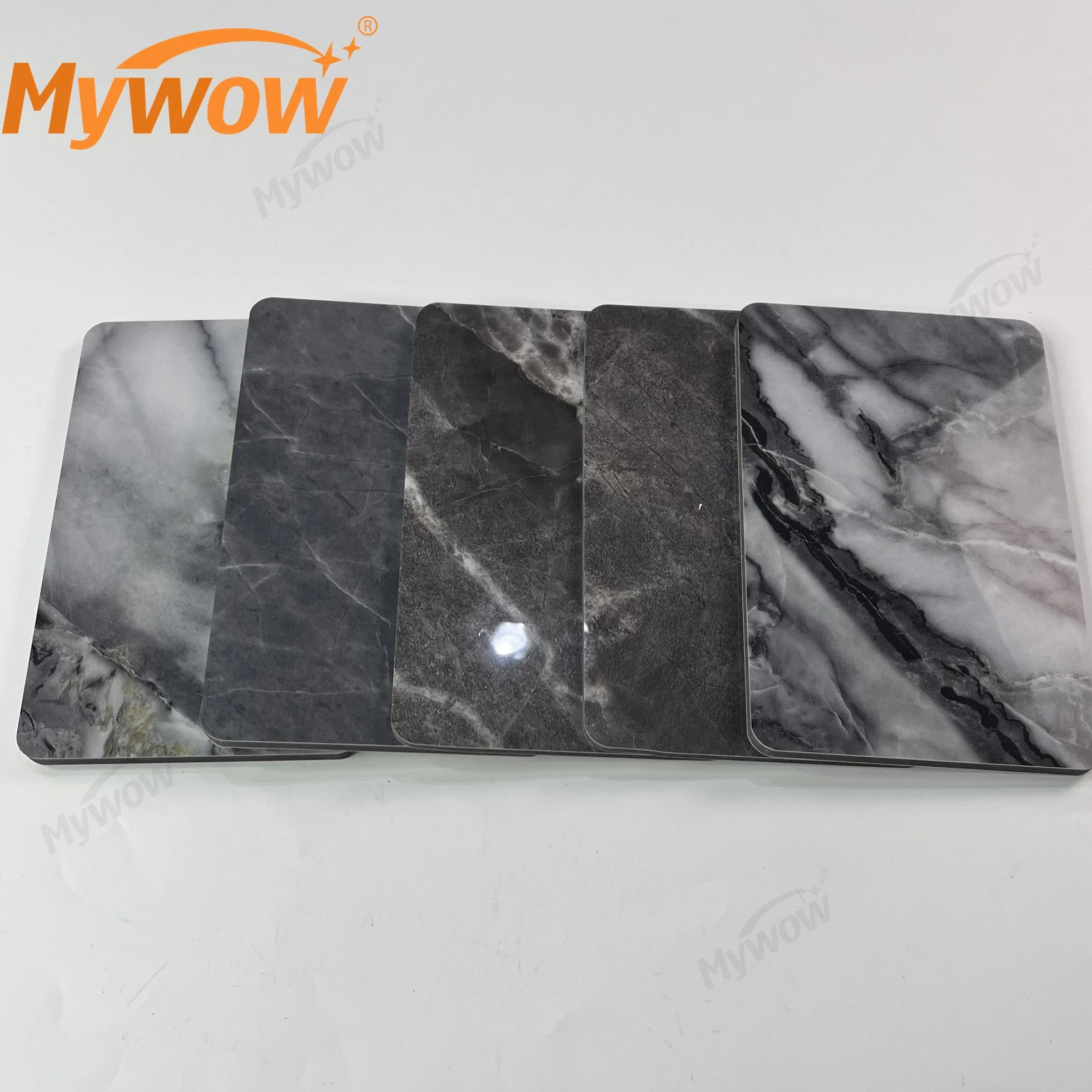 1.22X2.8m High Glossy Marble Bamboo Charcoal WPC Wall Panel for Home Decor