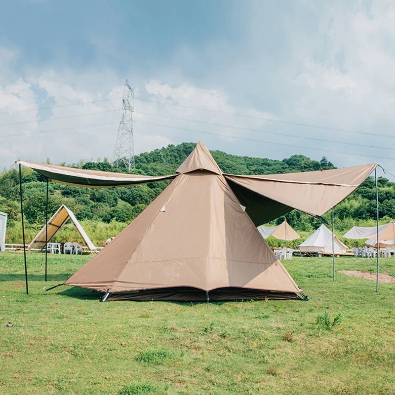 Esportes ao ar livre Entretenimento grande 4-6 pessoa Família Indian Camping Tent Para viajar