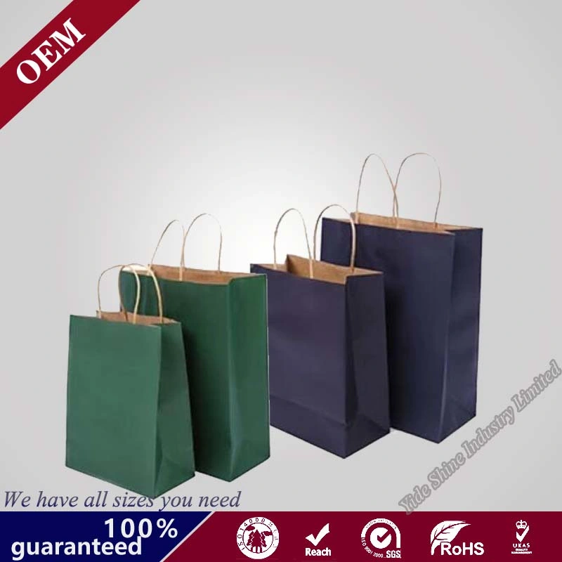 Machine Made Clothes Wine Gift Kraft Paper Packaging Shopping Bags
