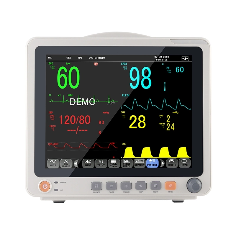 Multiparameter portátil de UTI hospitalar multiparamétrica para máquinas médicas AliRoad Pm12b Sistema de monitorização