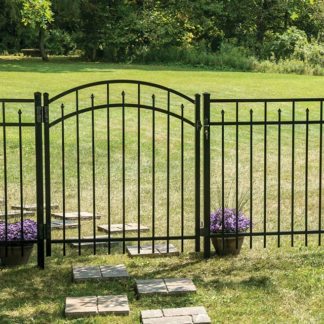 Compuerta deslizante de cercado de acero de color negro de alta calidad y basculante Fabricante de la puerta