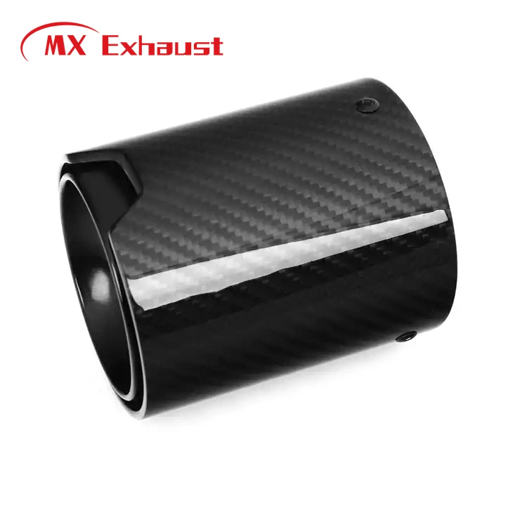 Popular Single Outlet Stainless Steel Carbon Fiber Exhaust Muffler Tail Pipe for Car Exhaust System