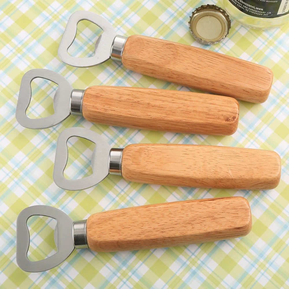 Manufacture Promotional Gift China Wholesale/Supplier Custom Stainless Steel Wooden Bottle Opener