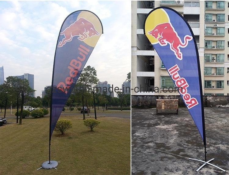 Customized Printing Advertising Exhibition Outdoor Teardrop Feather Flag