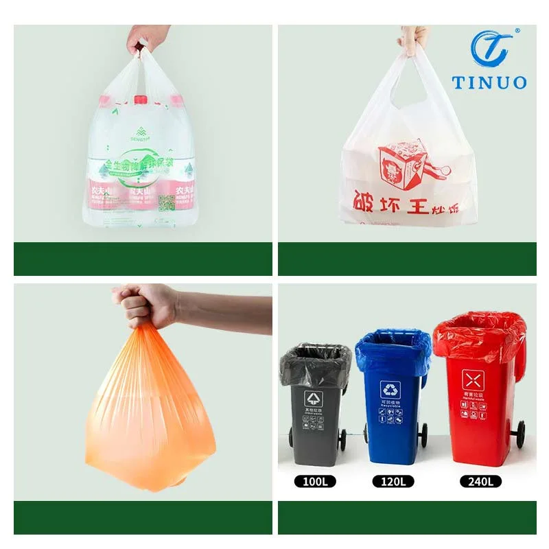 2022 Nuevo diseño de líneas dobles 600PCS biodegradables LDPE, HDPE Shopping Camiseta Chaleco de rodadura de la bolsa de plástico que hace la máquina