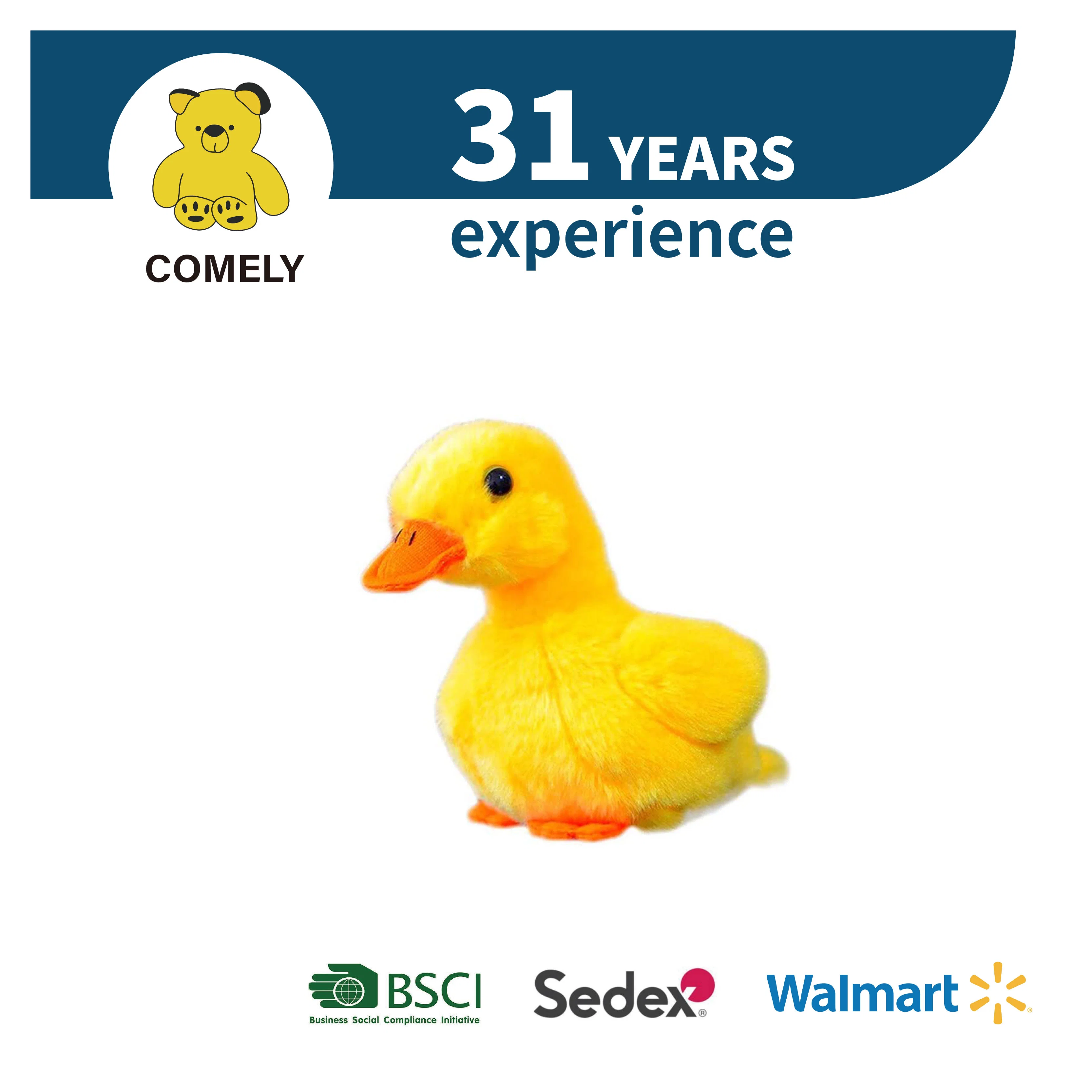 ألعاب فاخرة مصنوعة من البط الحيواني الفاخر غرانت محشو بالدراق بالنسبة للأطفال مصنع لعبة ماسكوت، BSCI Sedex ISO9001