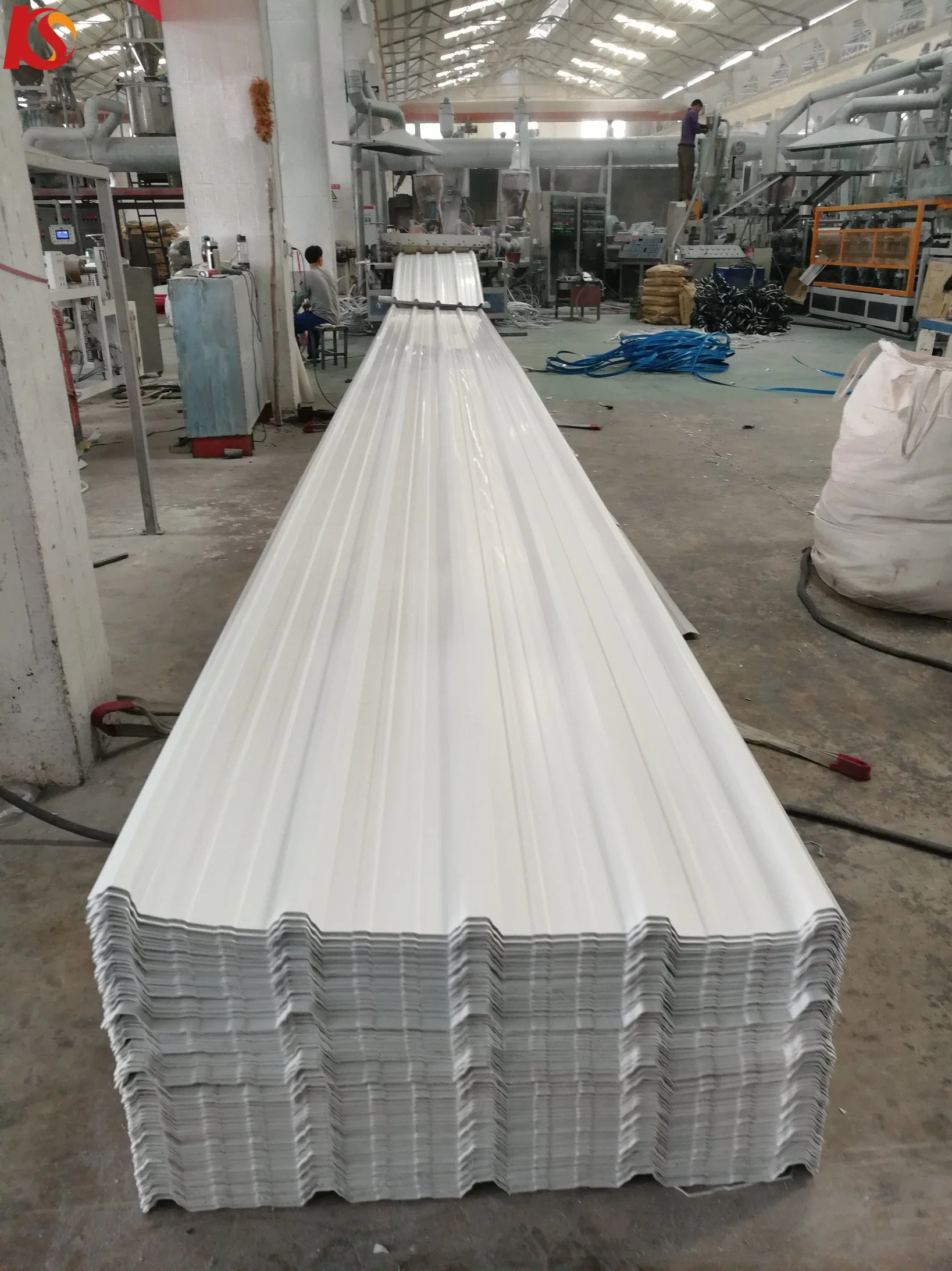 High Wave Trapezoid PVC Plastic Roofing Sheet Material T1070