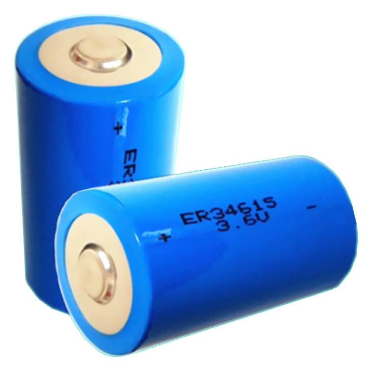 Lisocl2 Er34615 Battery Lithium Thionyl Chlorid 3.6V 19ah with Long Shelf Life