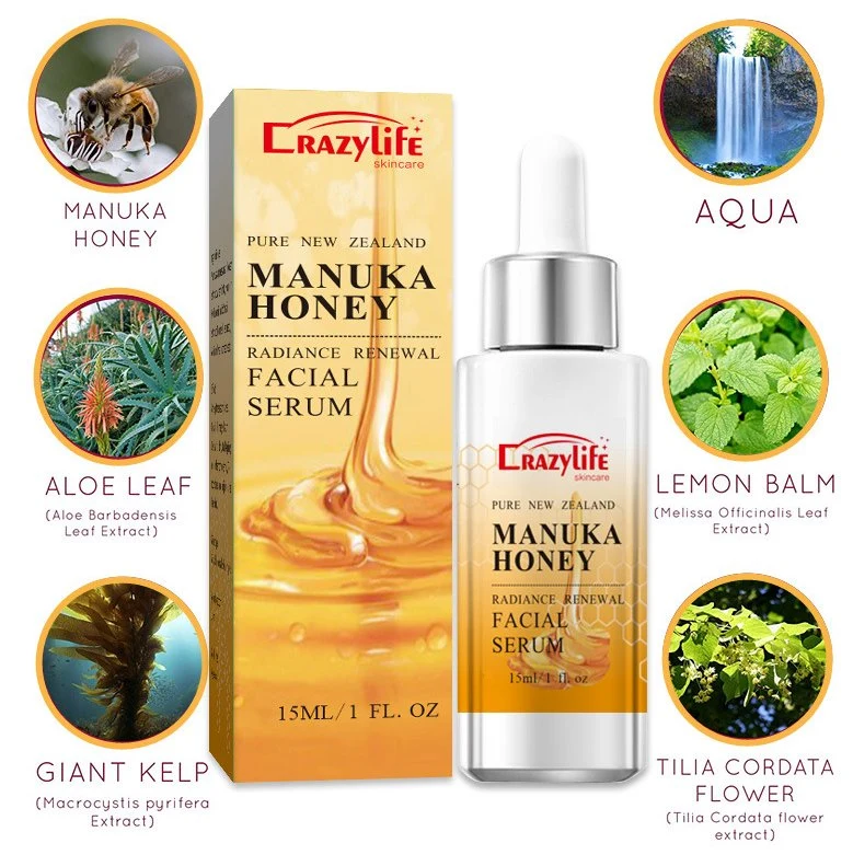 Instant Anti Aging Lifting Face Honey Essence Serum Vegan Moisturizing Nourishing Face Essence Oil for Face Beauty