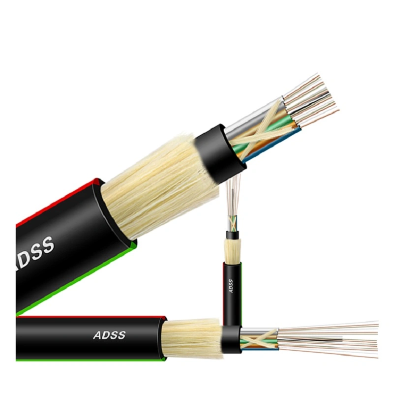 Factory Manufacturers Fiber Optic Cable ADSS 6 12 24 48 Core Outdoor Fiber Optic Cable