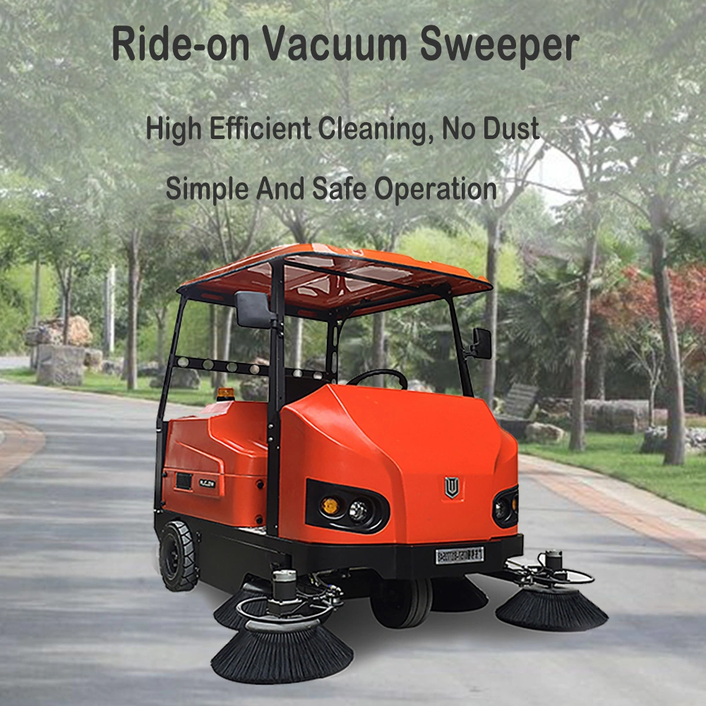 Residential Community Parking Lot Battery Operated Electric Driving Cleaning Vacuum Street Floor Sweeper