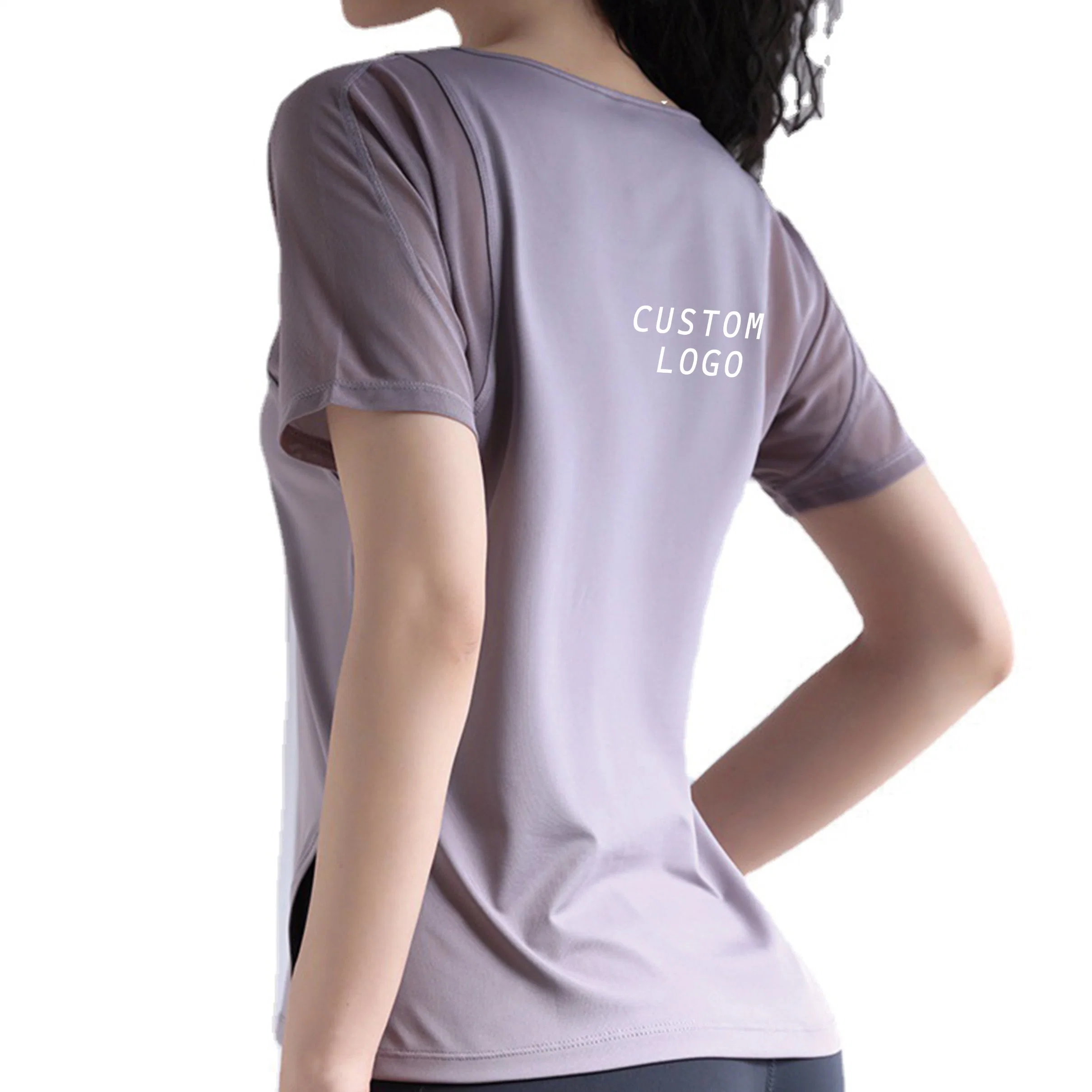 Verano Nuevo estilo Deportes Top Femenina Fitness Camiseta Yoga corto Ropa de running para fitness