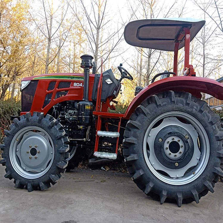 2022 Nuevo Producto 80HP Pequeña granja de tractor / Tractores Agrícolas /4WD 804 el arado para las ventas con toldo