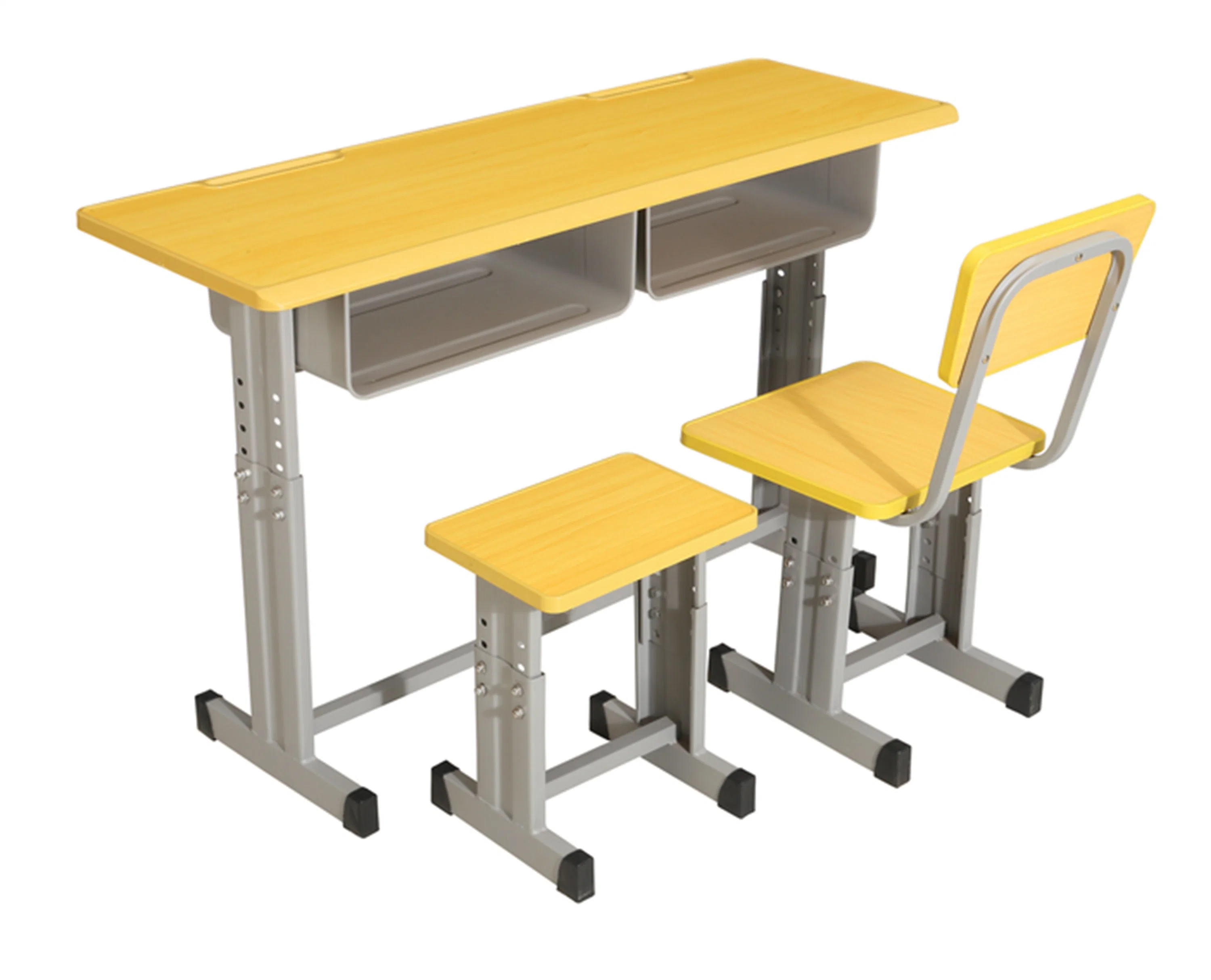 Education Wooden Metal Students Classroom Table and Chair Children School Furniture