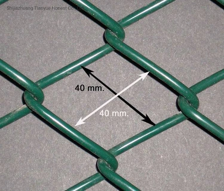 PVC/Vinyl Coated Chain Link Fence/Galvanized Diamond Mesh