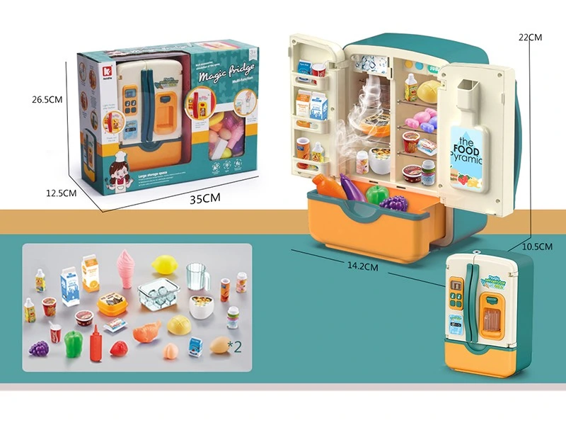 Kitchen Play Set Little Microwave Oven Cooking Toy with Light and Sound