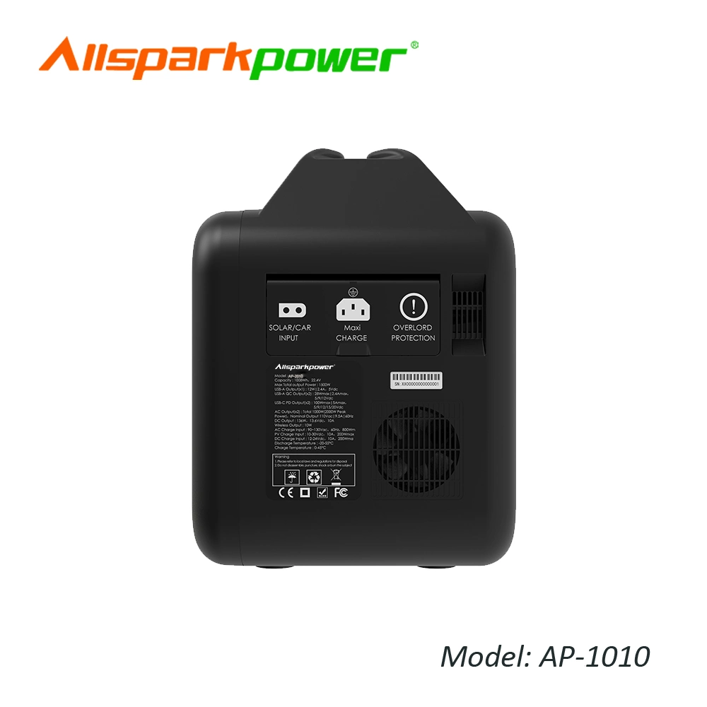 Allsparkpower 1000W Estação de Energia Portátil com banco de Energia Sem Carga para camping