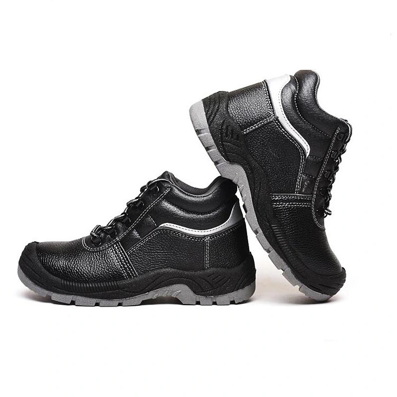 Genuine Leather Rubber Sole Oil Resistant Steel Toe Cap Shoes Discount