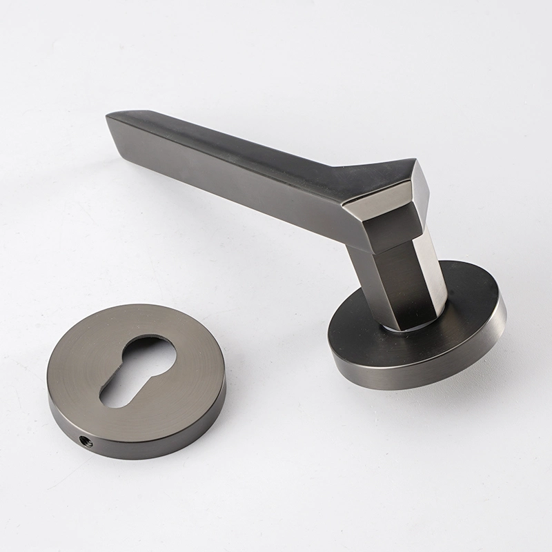 Manufacturer Metal Grey Zinc Alloy Interior Door Handle Bedroom Privacy Door Bar