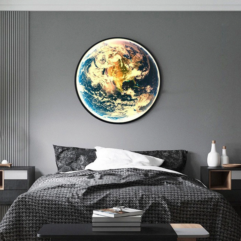 Lampe murale moderne en cristal LED Zhongshan Moon pour l'extérieur, l'intérieur et l'énergie solaire.