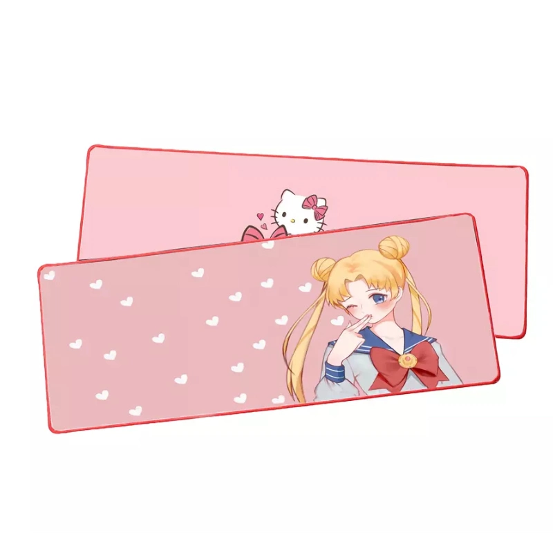 Custom Printed Material Roll Sublimation Print Any Pattern Logo Hello Kitty Sailor Moon Mouse Pad Customized Kawaii Mouse Pad