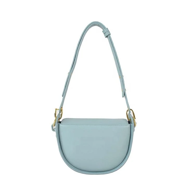 Hot Brand Fashion Handbags From China Half Moon Handbag with Acrylic Chain Saddle Bags