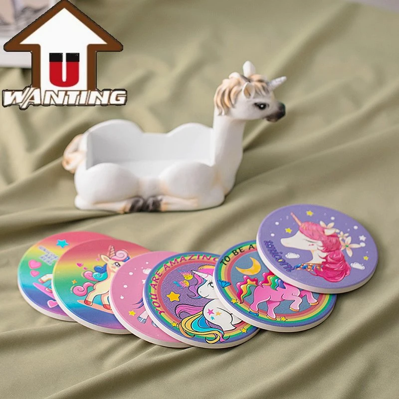 Animal Shape Unicorn Cup Mat Resin Product for Restaurant Home Bar Decor