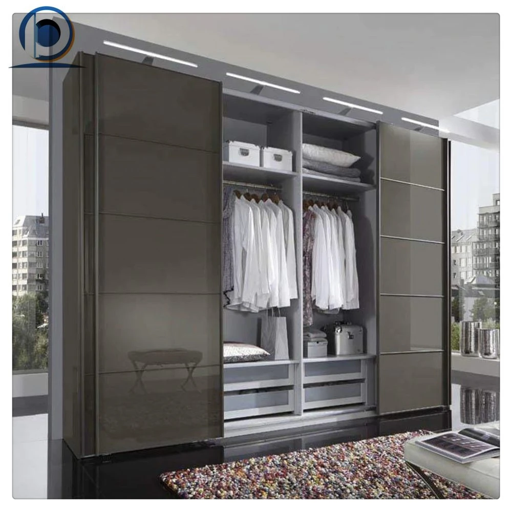 Prima negro mueble para dormitorio muebles armario Armario de apertura