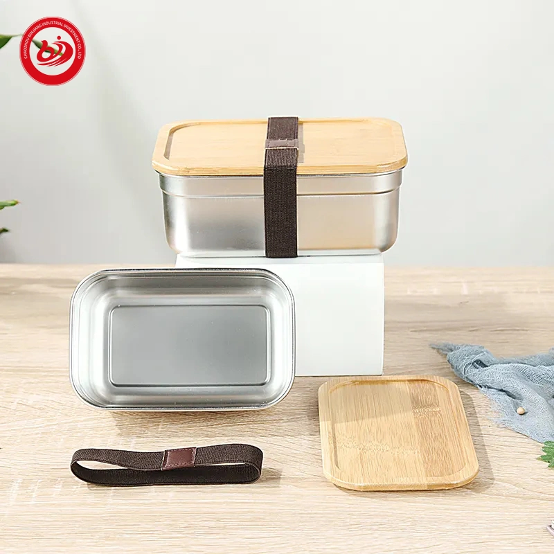 Wholesale/Supplier Custom Stainless Steel Bento Lunch Box Multiple Size with Bamboo Lid