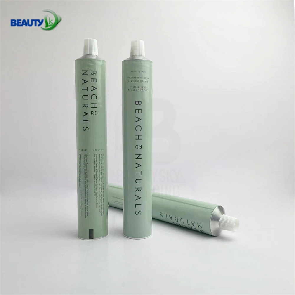 Hot Selling Printed 100ml Pure Aluminum Tube for Packaging Aluminum Tubes Cosmetic with Octagonal Cap Flip Top Cap