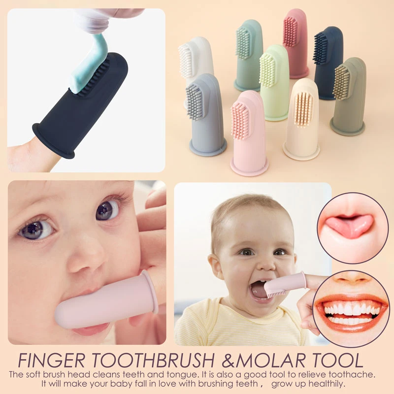 Children Teeth Clear Massage Soft Silicone Infant Rubber Cleaning Brush