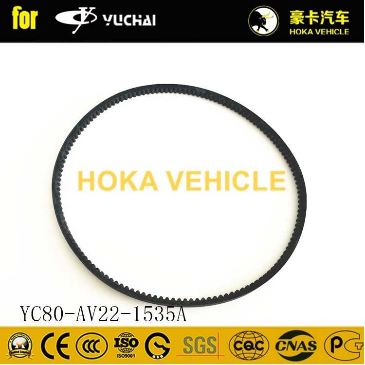 Original Yuchai Engine Spare Parts Fan Belt	Yc80-AV22-1535A for Heavy Duty Truck