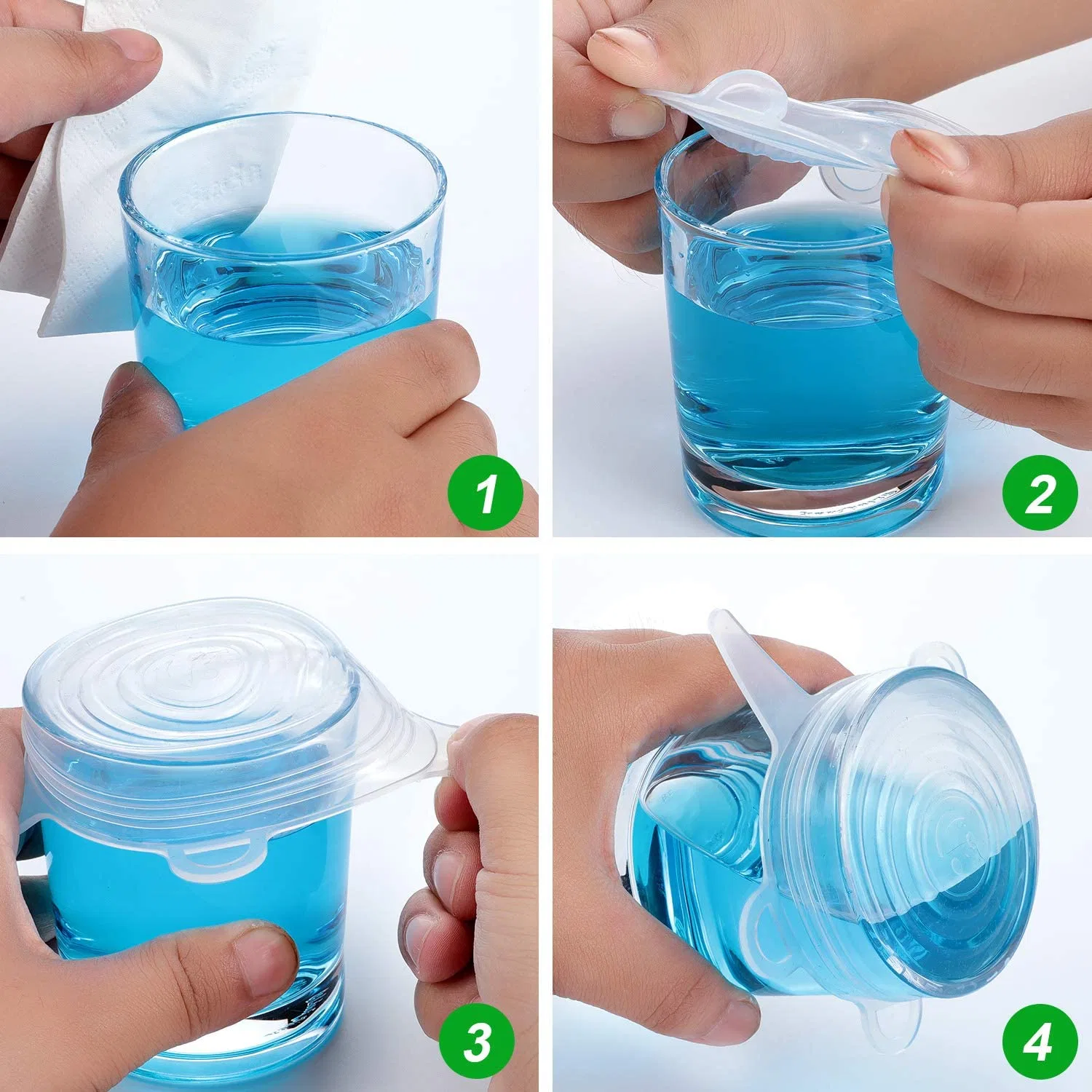 Food Grade Silicone Durable and Flexible BPA Free Suction Lids