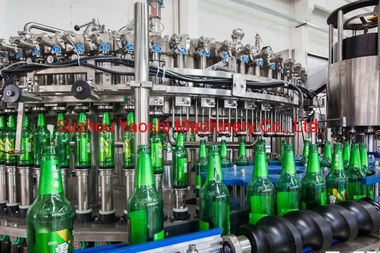 Botella de vidrio automática Lager Ale cerveza artesanal cerveza Sidra Bottling Máquina con función de llenado de enjuague para planta de cervecería