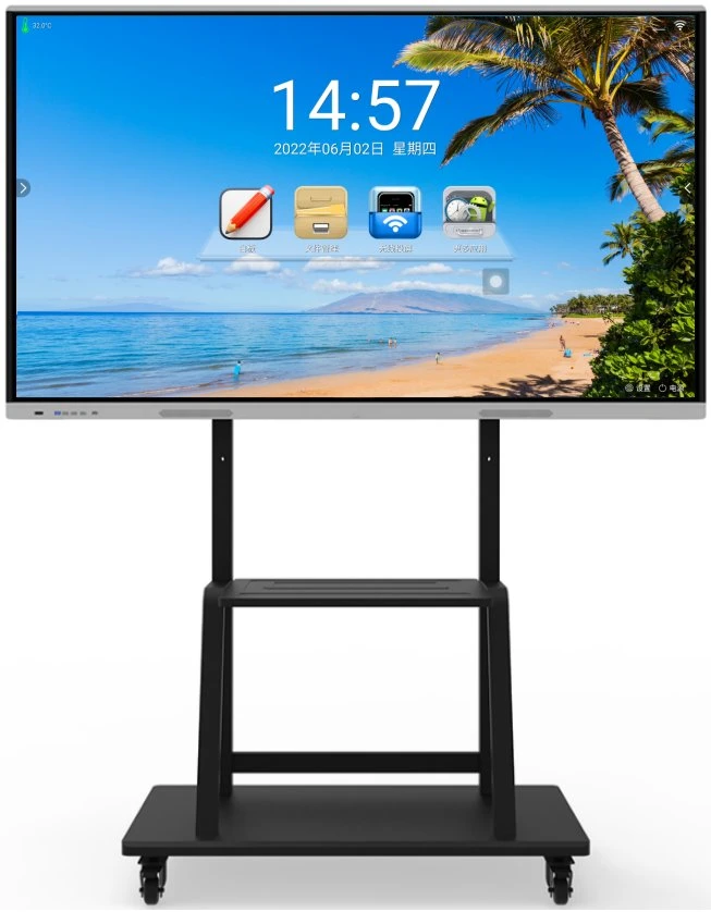 65inch Android/Windows Touch tout en un tableau blanc interactif portable d'affichage de publicité