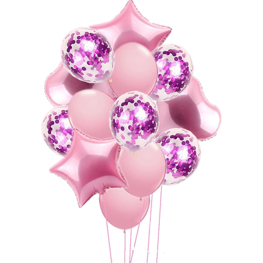 14 peças de látex Confetti Balloons com folha para decorações para festas Wbb14502