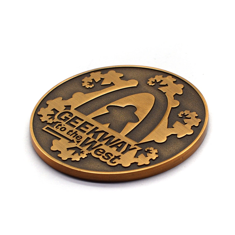 Factory Custom Made Bronze Plated 3D Metal Badge Manufacturer Customized Commemorative Alloy Emblem Bespoke Wholesale/Supplier Round Movie Topic Collection Souvenir Coin