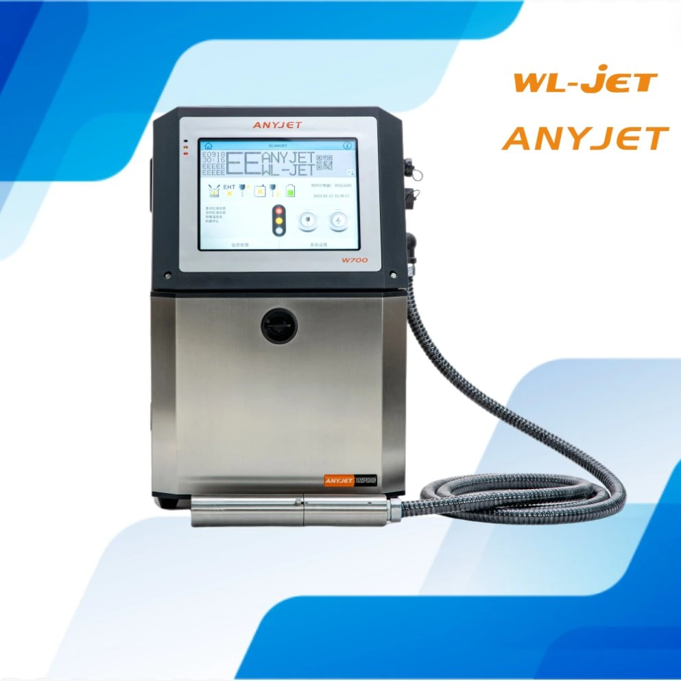 Anyjet W700 High Speed Digital Printing Machine Continuous Expiry Date Printing Machine Cij Pritner for Date Coding