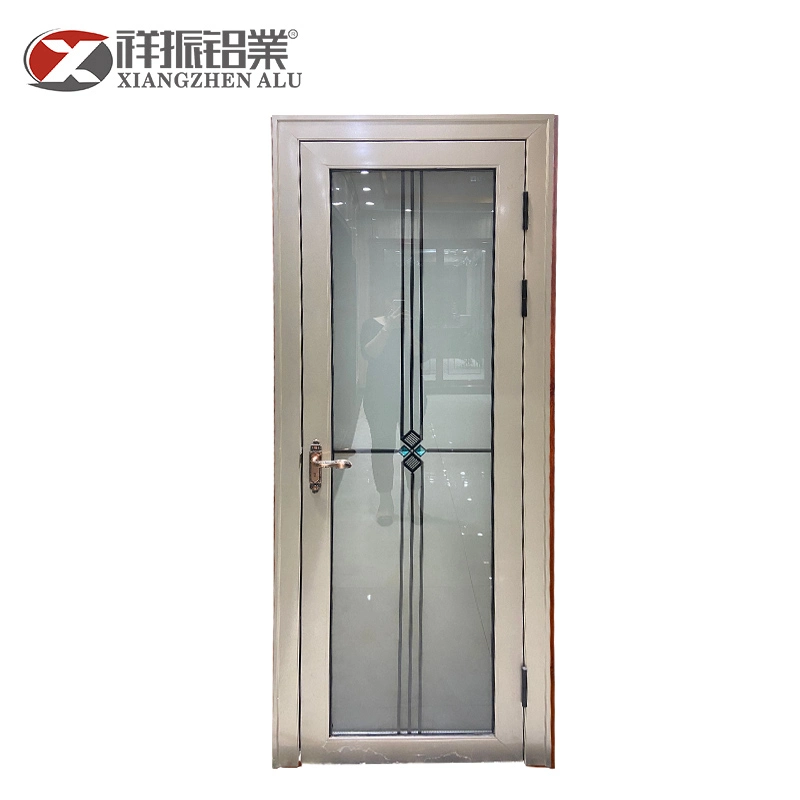 Original Factory Price Interior Wet Room Bathroom Toilet Frosted Fiberglass Molded PVC Aluminum Hinges Casement Glass Swing Door