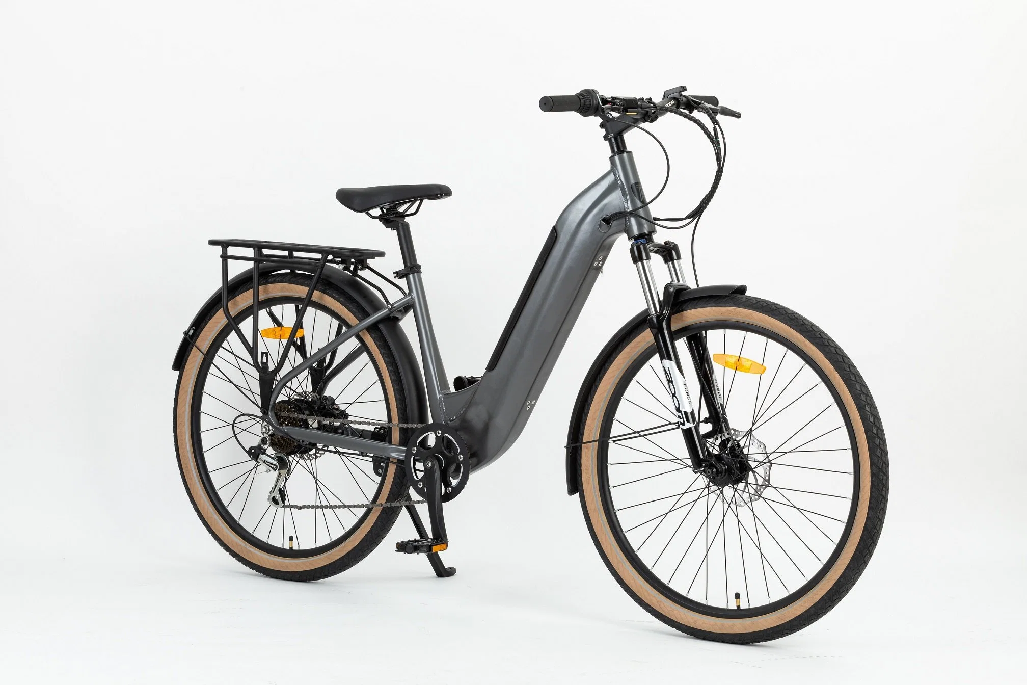 Almacén de la UE el bastidor de aleación de aluminio híbrido eléctrico paso a través de la ciudad eléctrica bicicleta bicicleta para adultos