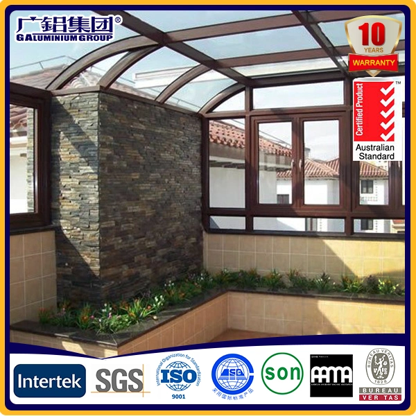 Aluminum Balcony Lighting and Rain Cover Glass Window and Door