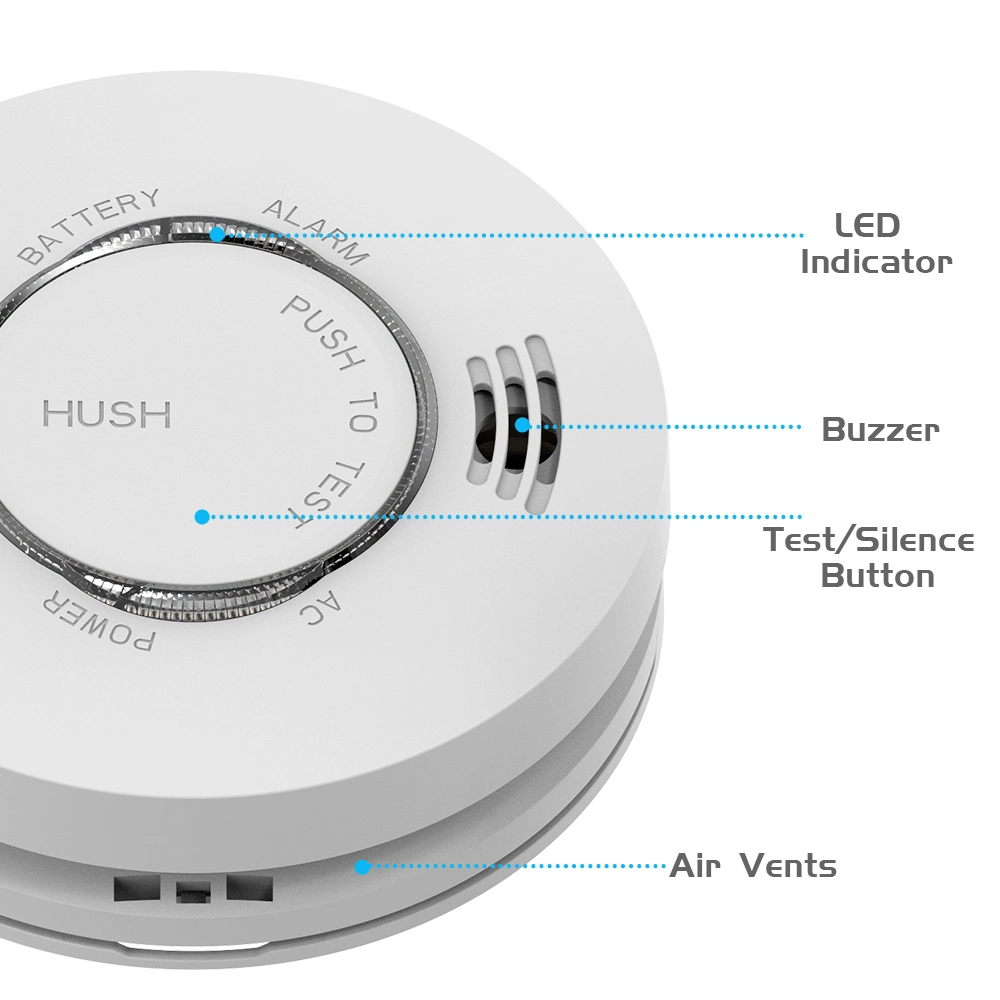 Alarma de humo fotoeléctrica con módulo RF