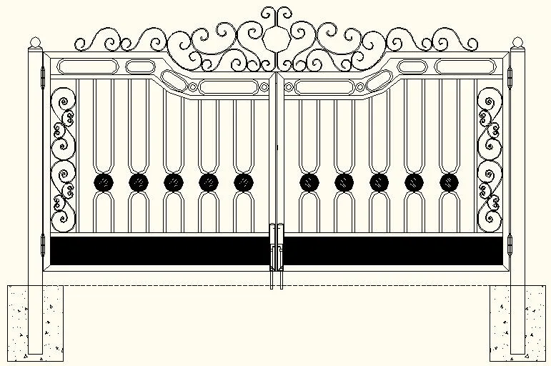 Puertas decorativas de la entrada de la seguridad del hierro labrado de la buena calidad