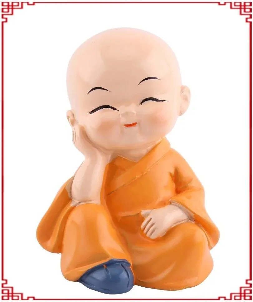 4 PCS Baby Buddhas Resin Crafts Ornament Little Monks Figurine