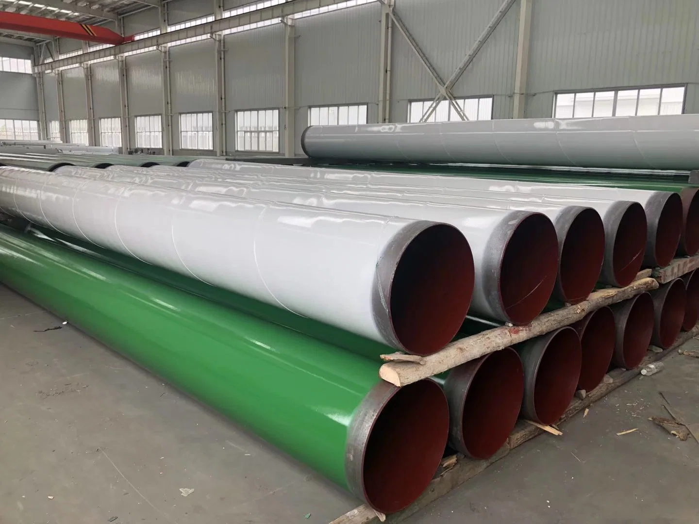 Fbe-Epoxy Coated Pipes with Internal & External Steel Pipes of Factory