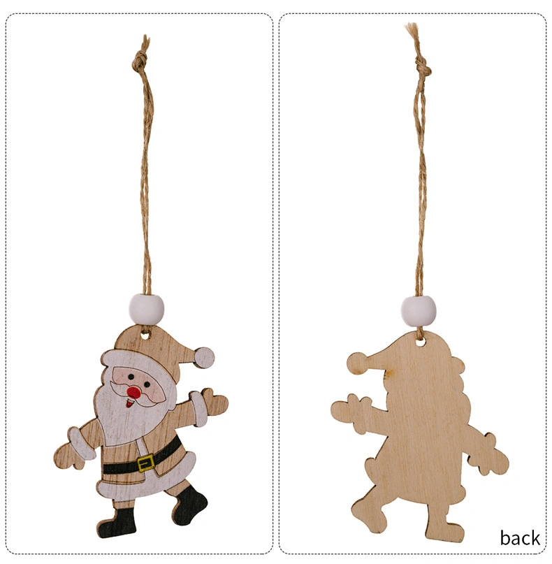 Christmas Decorations Christmas Season Wooden Box Angel Old Man Tree Hanging Holiday Wooden Hanging Jewelry