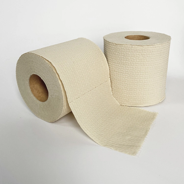 100 % de fibres de papier de toilette de bambou gros écologique 3 plis du papier de toilette personnalisé et de la couche